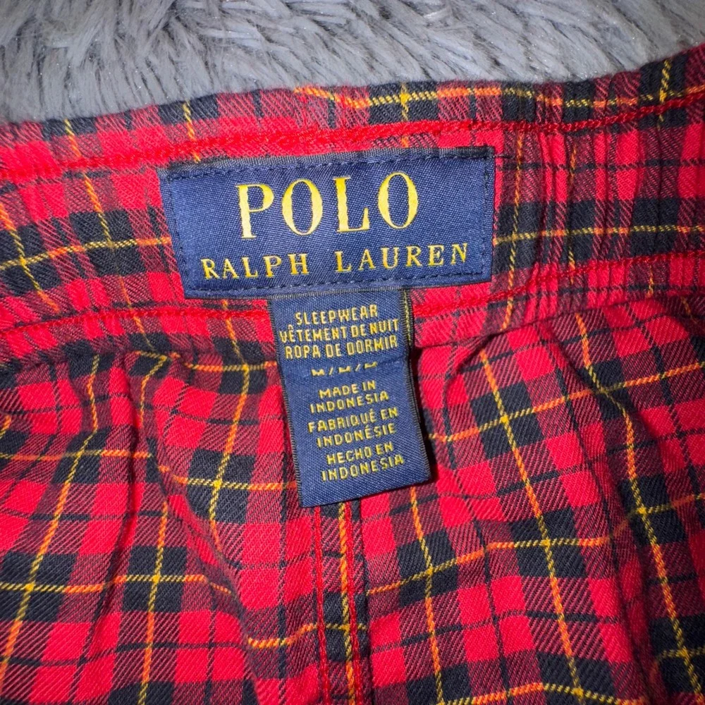 Polo Ralph Lauren Tartan Plaid Pajama Pants Sleepwear Pockets‎ Red Men's Medium